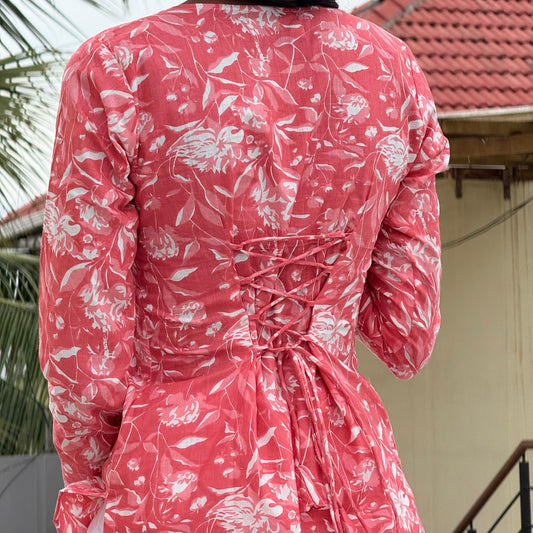 Paavai Cinch Full Sleeve Short Kurti
