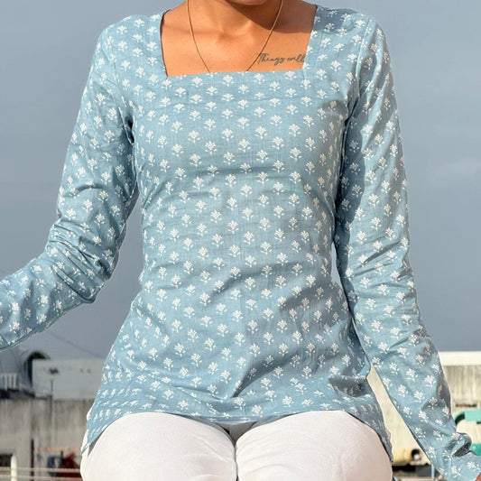 Saayal Cinch Full Sleeve Short Kurti