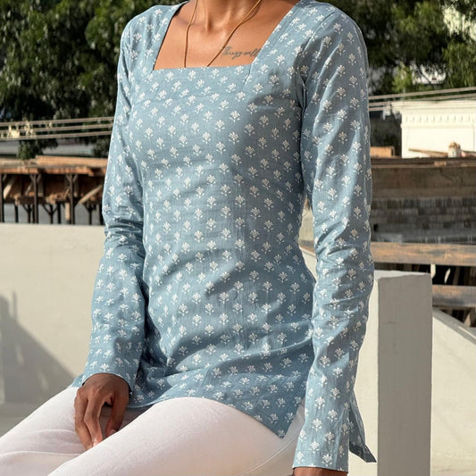 Saayal Cinch Full Sleeve Short Kurti