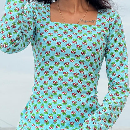 Nilani Cinch Full Sleeve Short Kurti