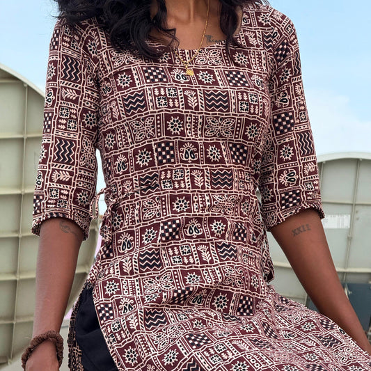 Uram Side Knot Long Kurti