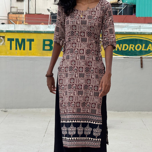 Uram Side Knot Long Kurti